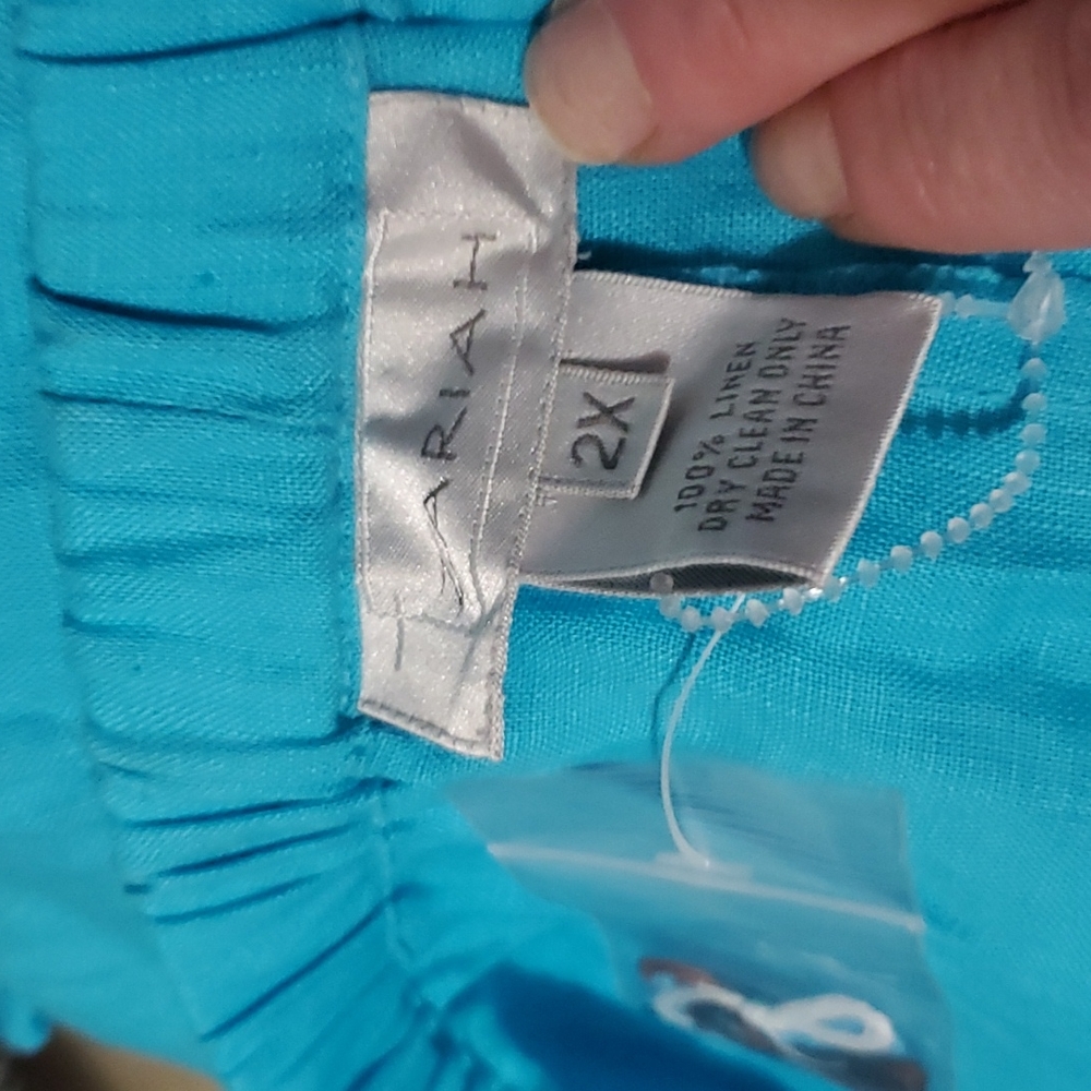 2x blue wide leg pants